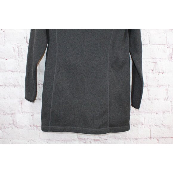 LL Bean Sweater Fleece Coat Classic Black Size M - Picture 5 of 10